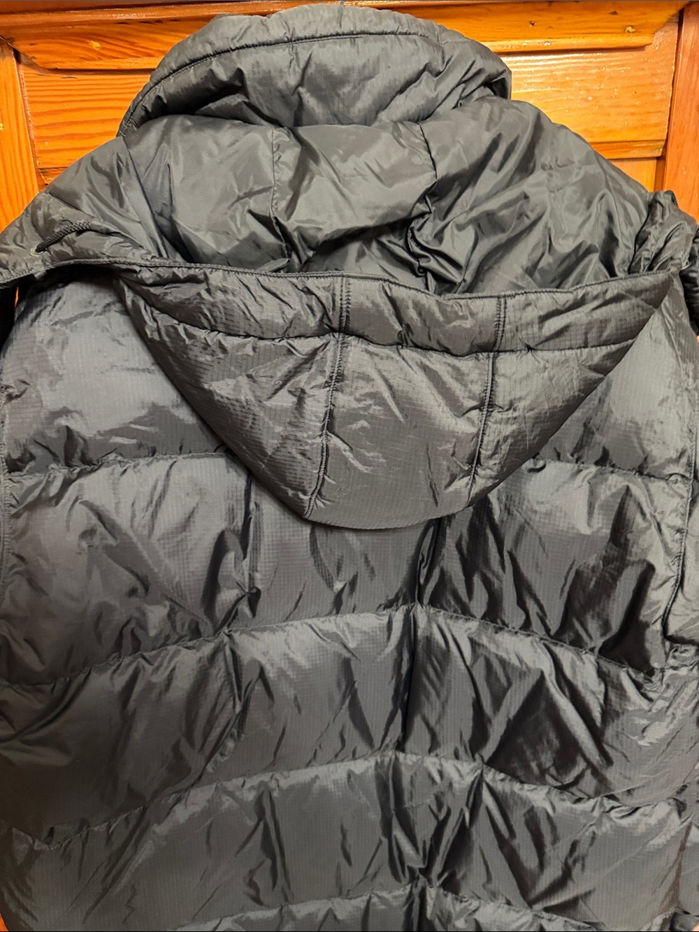 GAP Women's Black Long Puffer Coat with High Collar - Picture 8 of 10